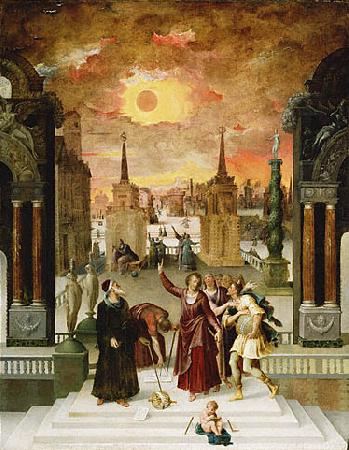 Antoine Caron Dionysius Areopagite and the eclipse of Sun Sweden oil painting art
